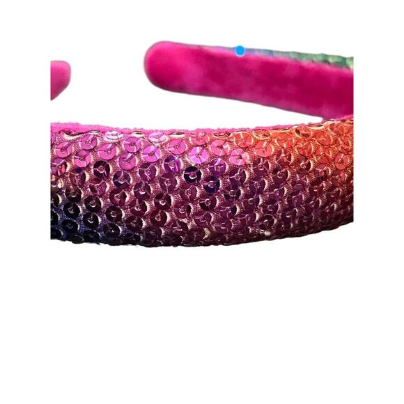 Disney Parks Rainbow Sequin Minnie Mickey Mouse Ears Headband Girls Colorful - Picture 10 of 15